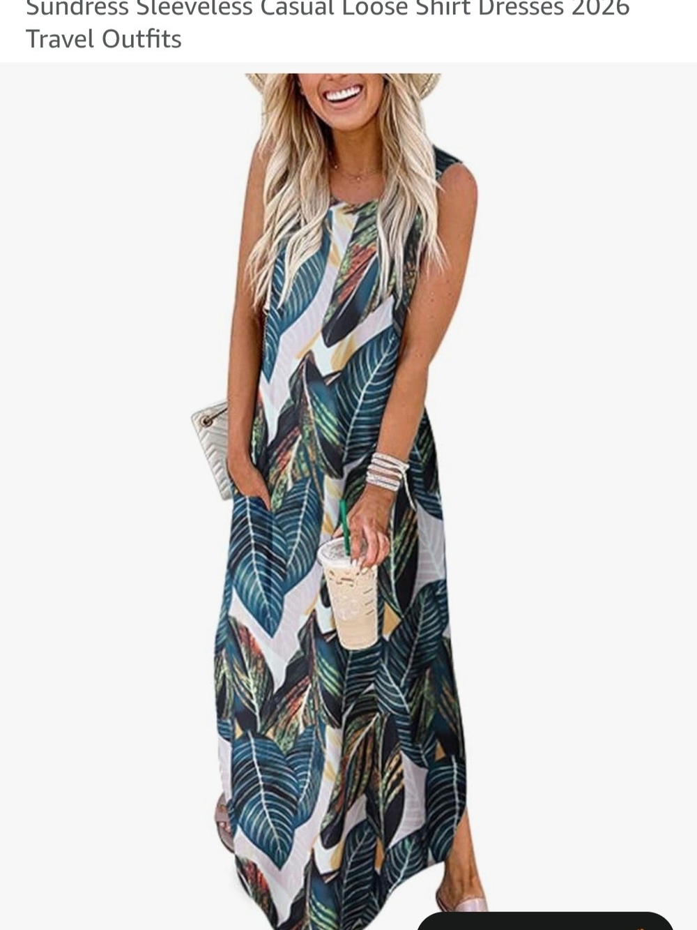 Women's Casual Beach Sleeveless Maxi Dress Size XL